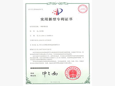 百视特-新型灯管专利证书