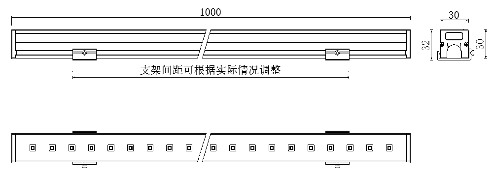 线条灯尺寸图