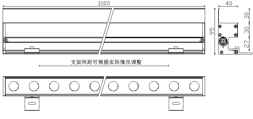 洗墙灯尺寸图